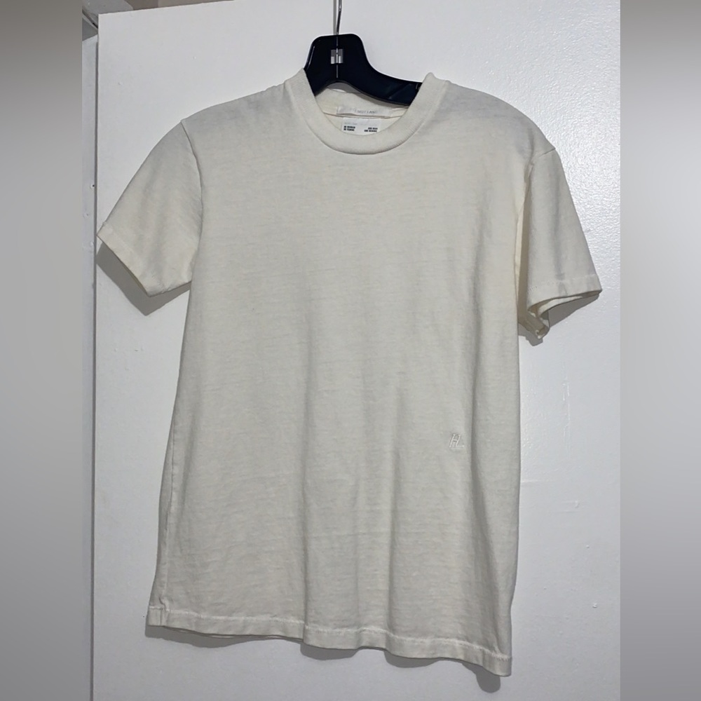 Helmut Lang HL Unisex White Tee T-Shirt Woman XS Men XXS
